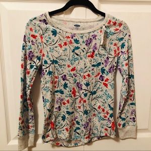 OLD NAVY GIRLS FLORAL LONG SLEEVE THERMAL